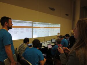The virtual unconference board at TransparencyCamp