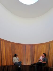 Maria, Jay, and Desiree in the Skyspace room