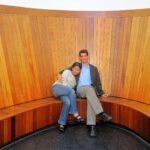 Maria and Mike in the Skyspace room at the Henry Art Museum