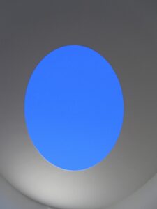 View through the open ceiling of the Skyspace room