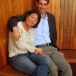 Mike and Maria in the Skyspace room at the Henry Art Museum