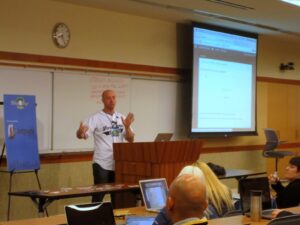 @theandystratton presenting "Accomplish it with Core: Galleries, Sliders and More" at WordCamp San Diego