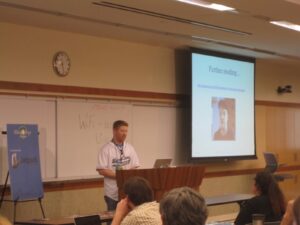 @jaredatch presenting "Custom Post Types & Taxonomies" at WordCamp San Diego
