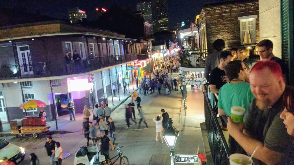 Bourbon St in New Orleans