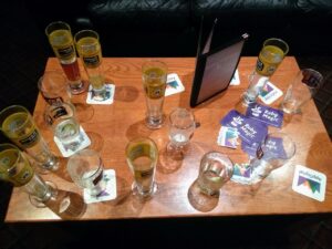 Everyone's drinks at the social gathering sponsored by AppSignal