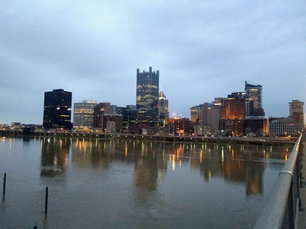View from the Rachel Carson bridge in Pittsburg