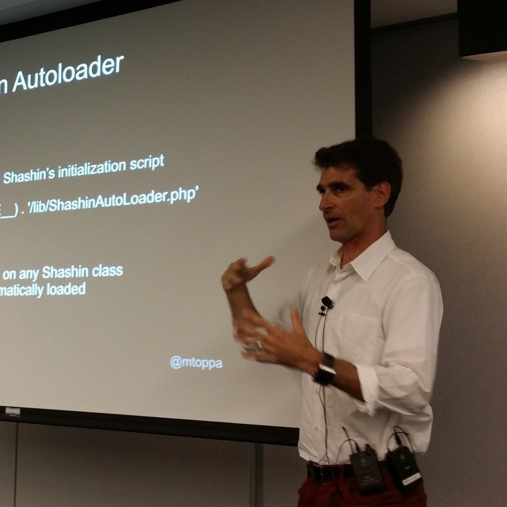 Mike Toppa speaking at Boston PHP