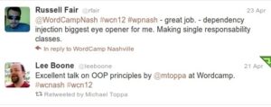 @rfair's tweet about my session